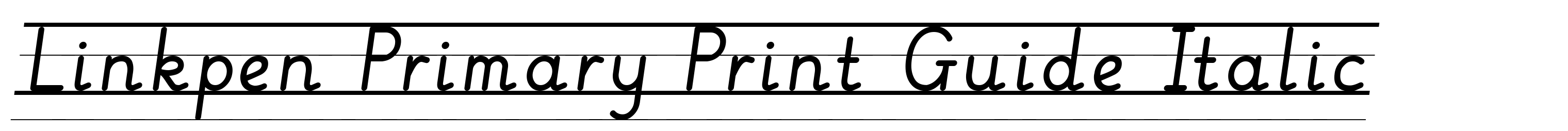 Linkpen Primary Print Guide Italic
